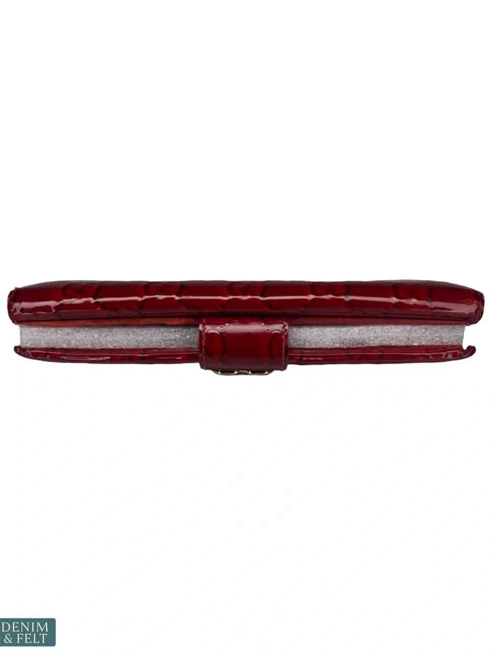 Gucci Red Guccissima Patent Leather Heart Logo Wallet‎ Bifold Vintage - Picture 5 of 13